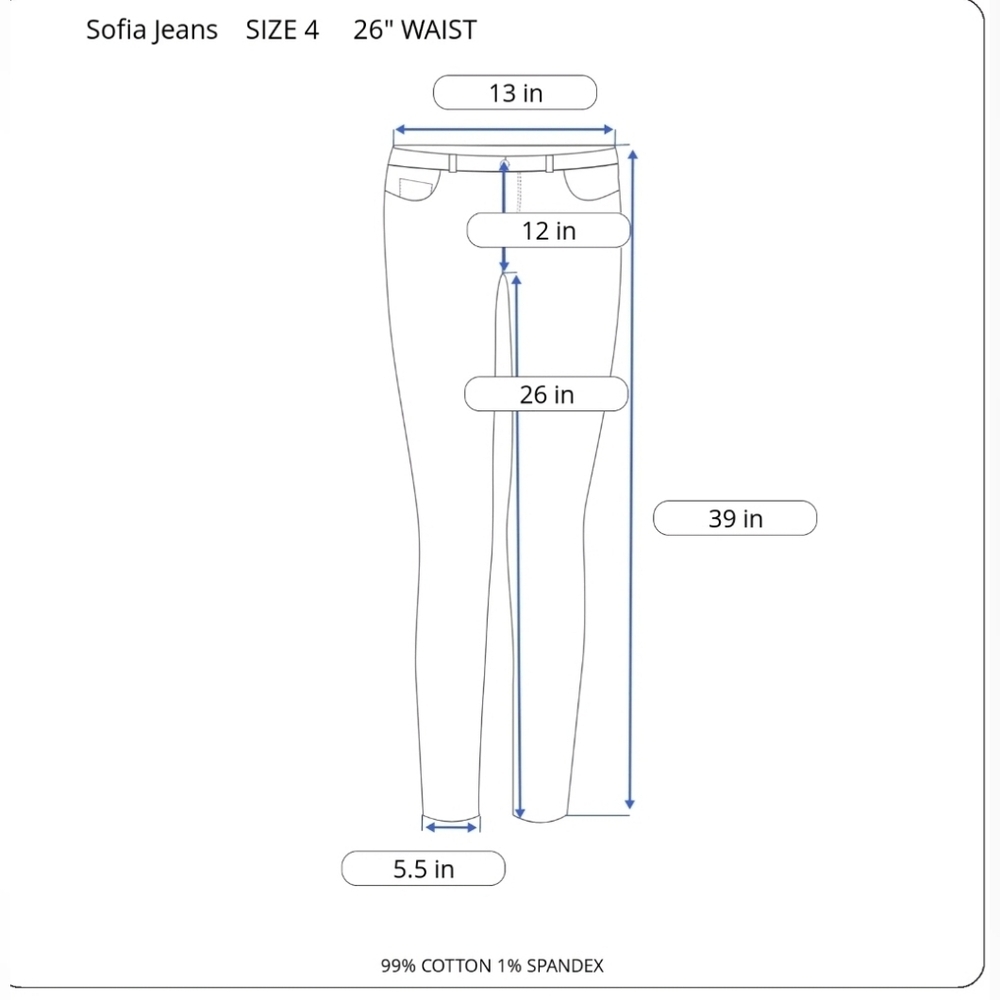 Sofia Jeans by Sofia Vergara Womens high waist corset jeans 26" Waist Sz 4 - Picture 3 of 16